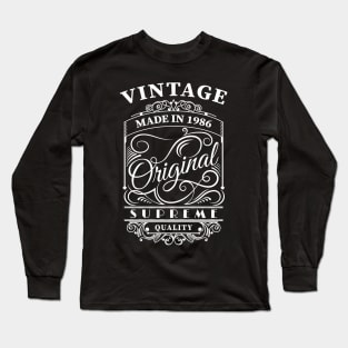 Vintage made in 1986 Long Sleeve T-Shirt